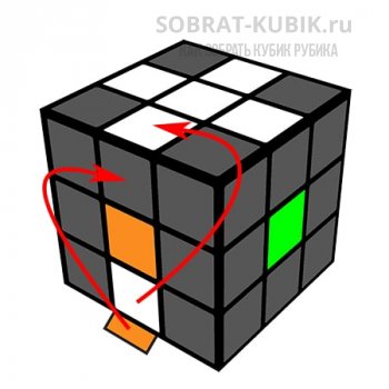иллюстрация - алгоритм для сборки правильного креста на кубике Рубика 3х3