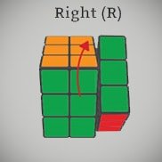 Буква R в языке кубика Рубика 3х3 на русском