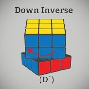 D со штрихом в языке движений кубика Рубика 3х3