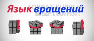 Язык вращений кубика Рубика 3 на 3 на русском